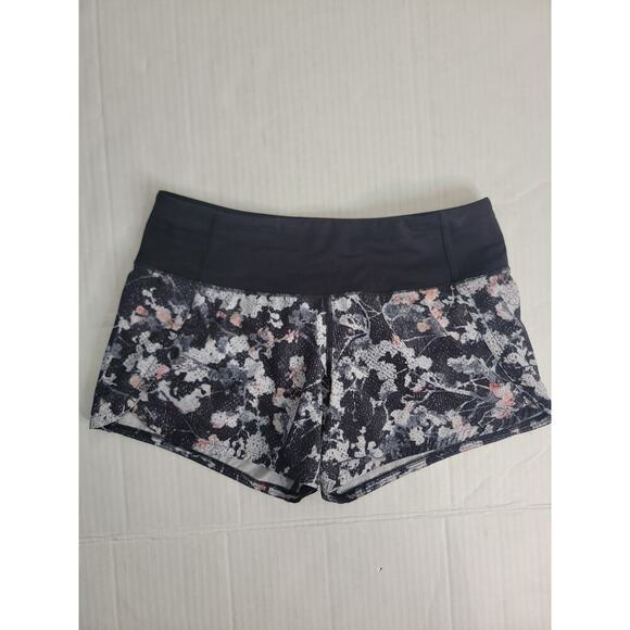 LULULEMON Shorts Women's SZ 4 Run Times ll Multicolor 4" W7AK9S - Picture 1 of 7